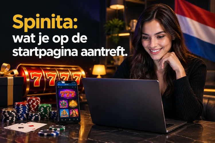 Spinita: wat je op de startpagina aantreft